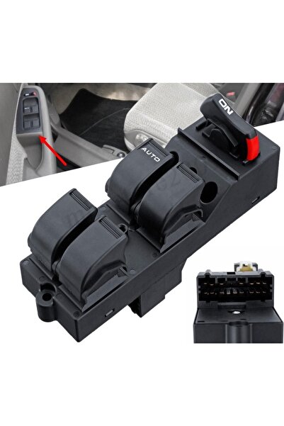 GPR AUTO PARTS Uyumlu Honda Civic Sol Dörtlü Cam Açma Düğmesi (1996-2000)