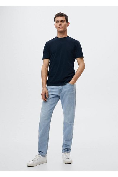 MANGO Man Βαμβακερό Stretch T-Shirt