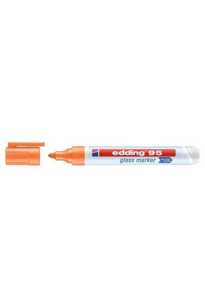 Edding 95 Glass Marker Cam Kalemi Neon Turuncu