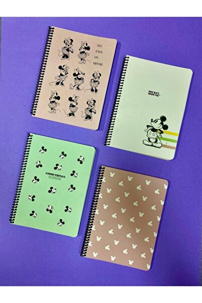 KESKİN COLOR Miki Maus 16.5x22.5 80 stranica spiralna Karirano beležnica sa k...