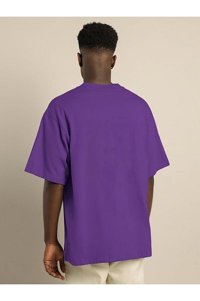 DEEPSENCE Purple Dollar Printed Men's Oversize T-Shirt