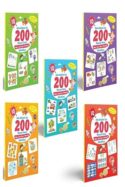 Dikkat Atölyesi Yayınları Iq Zeka Gelişimi Için 200 Heyecan Verici 5'li Etkin...