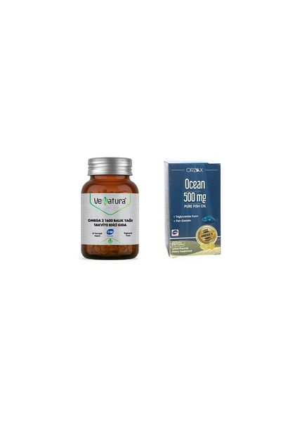 VeNatura Omega 3 1600 - Soft Capsule + 500MgFish Oil 60 Capsules