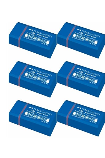Faber Castell Mavi Sınav Silgisi Süper Mini 6'lı Orijinal
