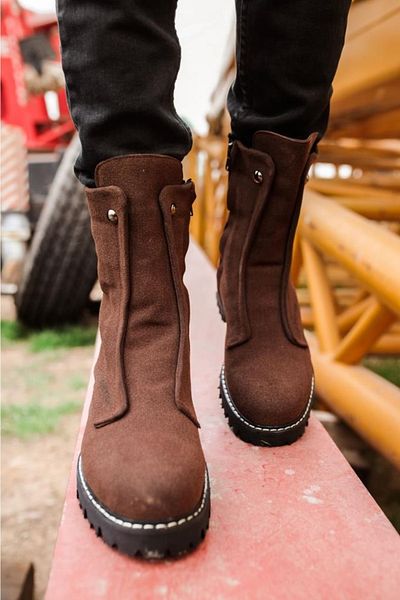 BPM Chekich Ch027 Suede St Ανδρικές Μπότες Καφέ