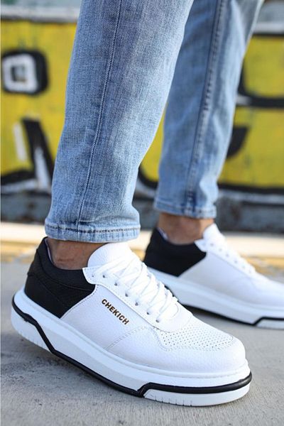 BPM Chekich Ch075 Ipekyol White Sole Ανδρικά Παπούτσια Λευκά / Μαύρα