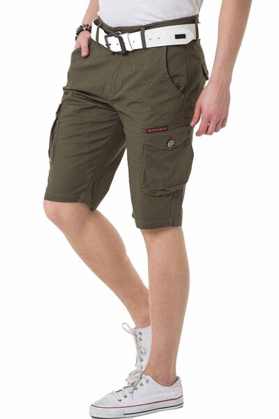 Cipo&Baxx Ck265 Haki Kargo Cepli Keten Kapri