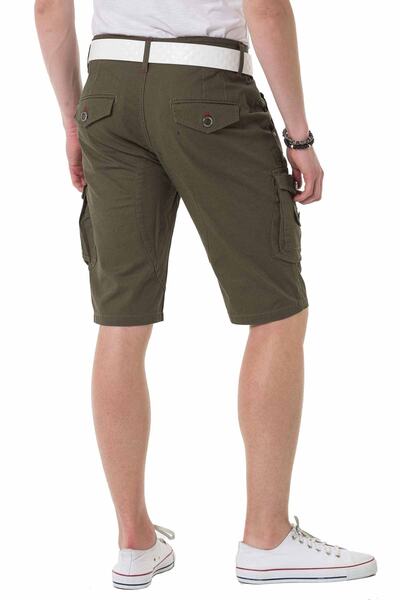 Cipo&Baxx Ck265 Haki Kargo Cepli Keten Kapri