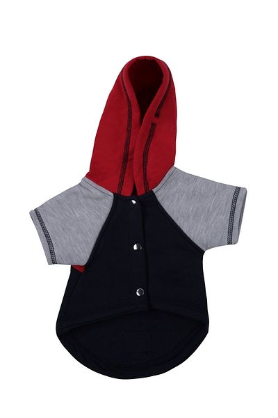 Glipet Cat And Dog Dress - Single Button Hooded Red