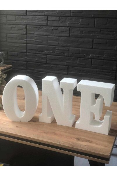 ÇNRSTRAFOR 1 Year Old Birthday One Text Styrofoam Unikal Courier Gift Pre-Stock Non-Stock