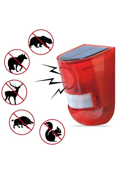 gaman Bağ Bahçe Arazi Şantiye Için Güneş Enerjili Uyarı Işıklı 129 Desibel Do...