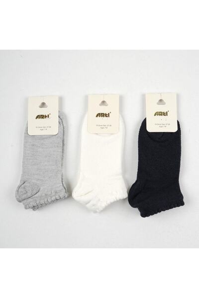 Artı Lai 3-Piece Girls' Cotton Booties Socks