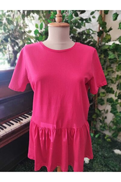 Collezione Μακρύ ροζ γυναικείο μπλουζάκι