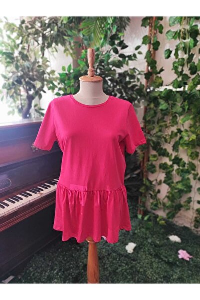 Collezione Μακρύ ροζ γυναικείο μπλουζάκι