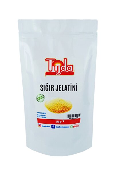 TİJDA Jelatin Toz Sığır 150 Gr.% 100 Saf( Domuz Içermez) Analizli,sertifikalı