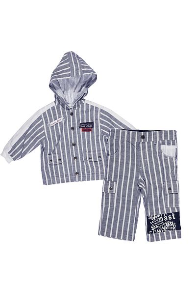 andywawa Baby Boy Summer Hooded Jacket and Trousers Set
