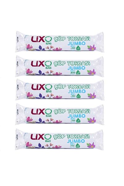 LİXOBAG Jumbo Size J250 90 Lt Garbage Bag 250 Gr 80x110 // Package 10 Pieces