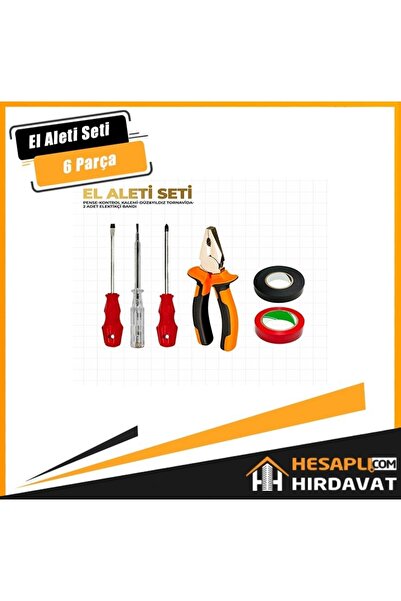 Hesaplı Hırdavat El Aleti Seti- Pense-kontrolkalemi-düz&yıldız Tornavida-2 Ad...
