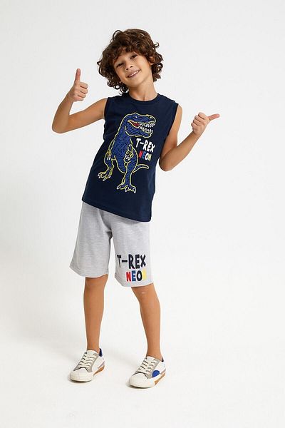 Rolypoly Navy Blue Boy Bermuda Suit