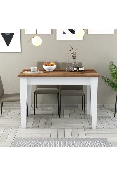 Variant Mobilya Variant Kiev Mutfak Masası - Beyaz / Ceviz