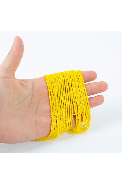 yfhobi 12 Strings - Czech Sand Beads, Jewelry Making Beads, Light Yellow Color