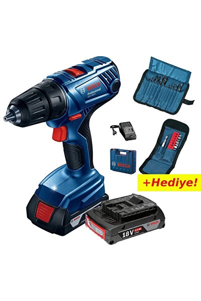 Bosch Gsr 180-li 2x2.0ah Çift Akülü Vidalama Makinası + 23 Parça Set Hediyeli
