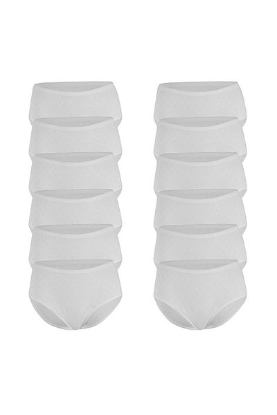 Özten İç Giyim Özten Women's 12 Pack Heart High Waist Bato Panties