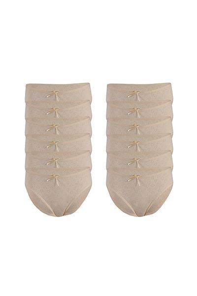 YILDIZ Star Women's 12 Pack Ribbed Heart Bikini Panties