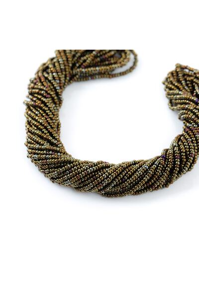 yfhobi 12 Dizi - Çek Kum Boncuğu, Takı Yapım Boncuğu, Janjanlı Kahve Renk