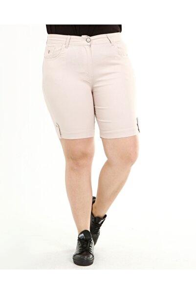 HaiModa Kadın Şort Büyük Beden Koton Yazlık