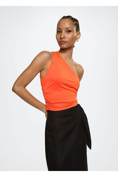 MANGO Woman Top cu design asimetric