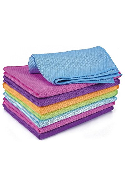 Vizyon Park 3'lü Mikrofiber Temizlik Bezi Baklava Desen Cam Bezi Toz Leke Bırakmaz 40x40 Cm