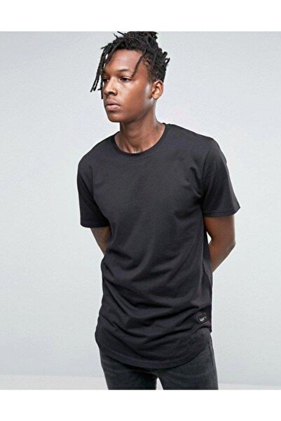 BPM Tricou Long Line Basic pentru bărbați, negru