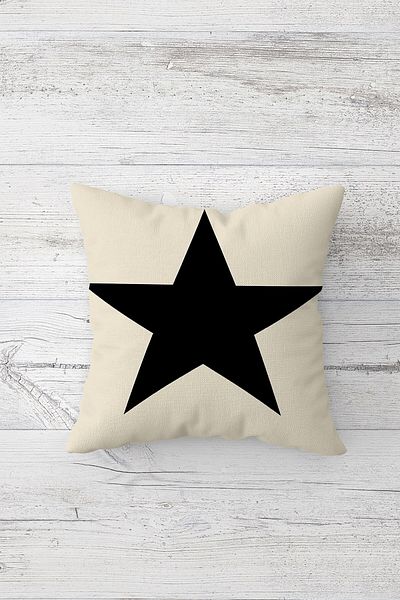 on the clouds Μαξιλαροθήκη με κρυφό φερμουάρ με στάμπα Black Star Διπλής Πλευράς Μαξιλαροθήκη για καναπέ