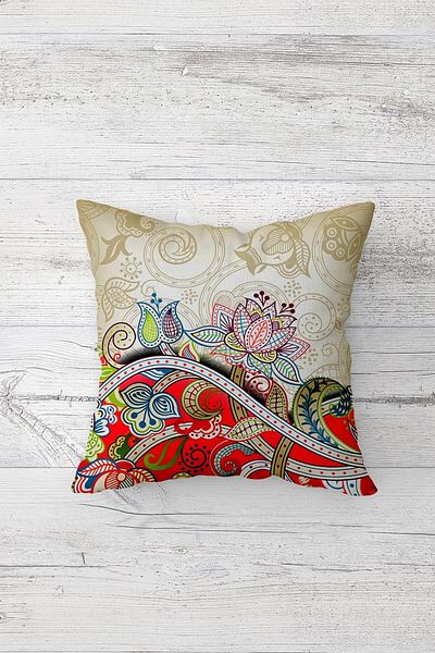 on the clouds Colorful Mandala Pattern One Side Printed Hidden Zipper Pillowcase Throw Pillow Sofa Pillow Case