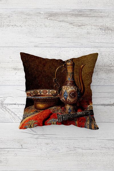 Pelangi Authentic Patterned Double Sided Printed Hidden Zippered Pillowcase Throw Pillow Seat Pillowcase