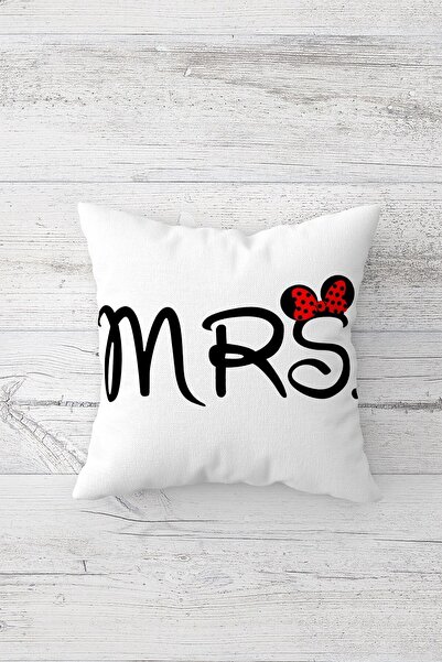 Pelangi غطاء وسادة بسحاب مخفي مطبوع على الوجهين من Mrs، غطاء وسادة للمقعد