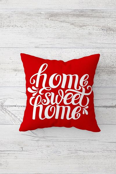 Pelangi Home Sweet Home - Double Sided Printed Pillow Case with Hidden Zipper