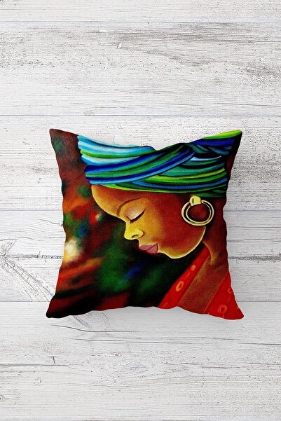 Pelangi غطاء وسادة نسائي أفريقي عرقي مطبوع على الوجهين بسحاب مخفي غطاء وسادة ...