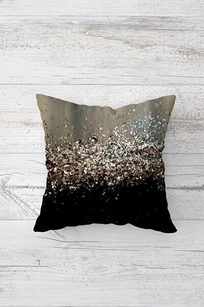 Pelangi Payet Pul Desenli Çift Tarafı Baskılı Gizli Fermuarlı Yastık Kılıfı K...