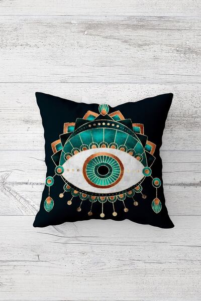 Pelangi عين عين مطرزة بالخرز مزدوجة الجوانب مطبوعة بسحاب مخفي وسادة رمي غطاء ...