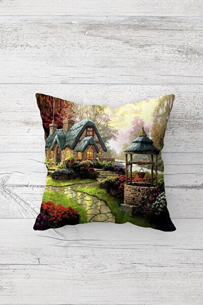 Pelangi غطاء وسادة بسحاب مخفي مطبوع على الوجهين من Garden of Dreams، غطاء وسا...