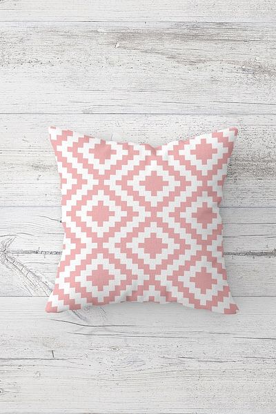 Pelangi Geometric Tile Pattern Double Sided Printed Hidden Zippered Pillowcase Throw Pillow Seat Pillowcase