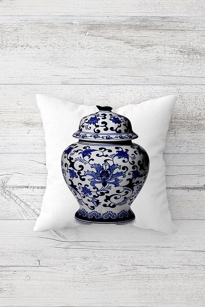 linazaitun One Side Printed Hidden Zipper Decorative Pillowcase Throw Pillow Case Seat Pillowcase