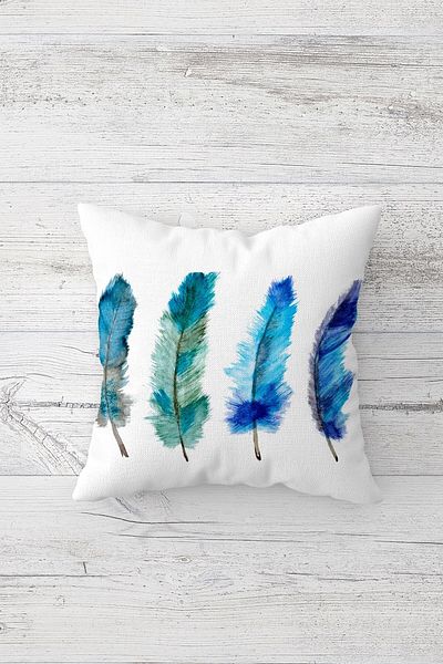 Latibule Double Sided Printed Hidden Zippered Decorative Pillow Case Throw Pillow Cover Seat Pillow Case