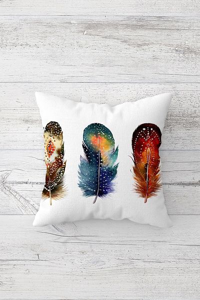 linazaitun One Side Printed Hidden Zipper Decorative Pillowcase Throw Pillow Case Seat Pillowcase