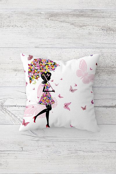 linazaitun One Side Printed Hidden Zipper Decorative Pillowcase Throw Pillow Case Seat Pillowcase