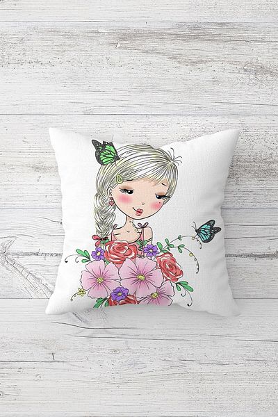 linazaitun One Side Printed Hidden Zipper Decorative Pillowcase Throw Pillow Case Seat Pillowcase