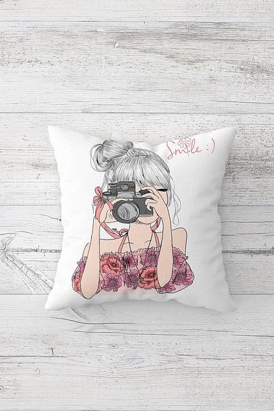 linazaitun One Side Printed Hidden Zipper Decorative Pillowcase Throw Pillow Case Seat Pillowcase