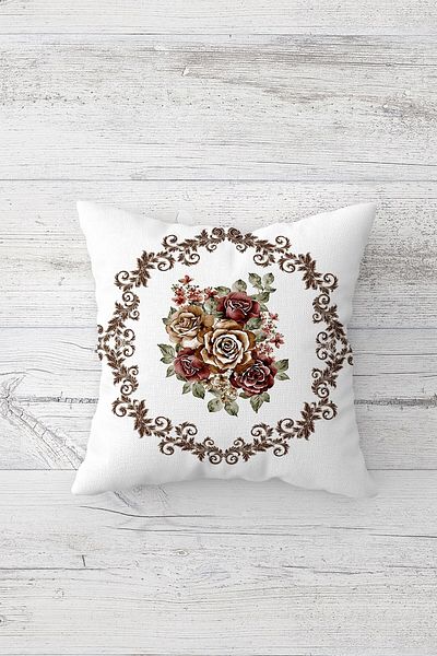 linazaitun One Side Printed Hidden Zipper Decorative Pillowcase Throw Pillow Case Seat Pillowcase